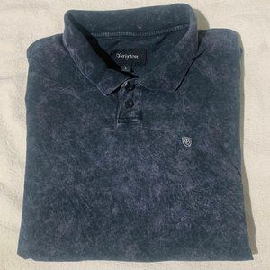 Brixton Mens Grey Smoke Dyed.Button Shirt